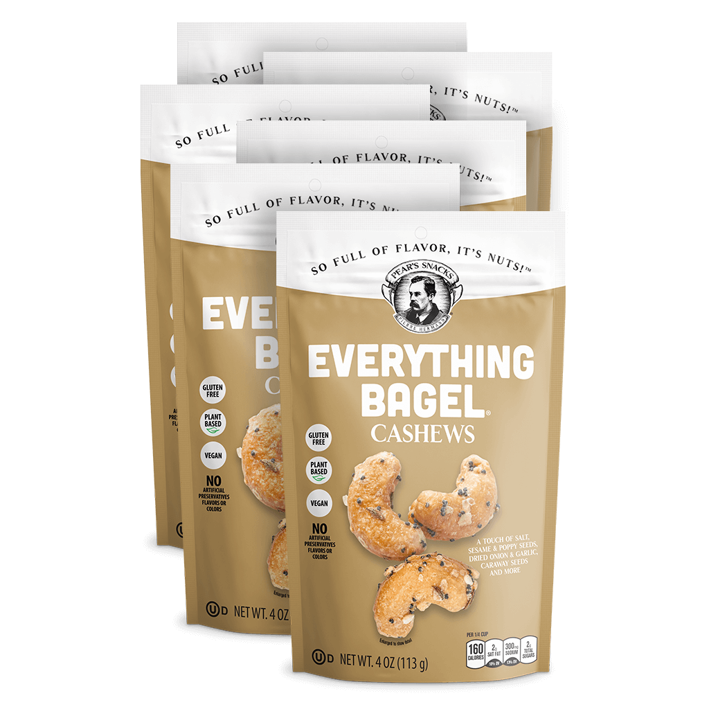 Everything Bagel® Cashews - 6 PackRestocking your pantry? Looking to up your family's snack game? Need something worthy of pairing with your favorite adult beverage? All sound reasons to have this tasty 6 pack delivered direct to your doorstep! Love Every
