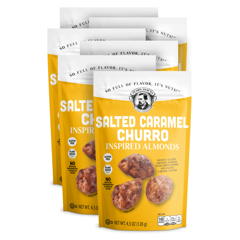 Salted Caramel Churro Inspired Almonds - 6 PackRestocking your pantry? Looking to up your family's snack game? One bag is never enough of these fan-favorite almonds. All sound reasons to have this tasty 6 pack delivered direct to your doorstep! Churro and