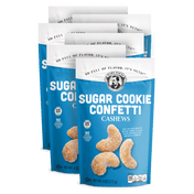 Sugar Cookie Confetti Cashews - 6 PackRestocking your pantry? Looking to up your family's snack game? One bag is never enough of these fan-favorite cashews. Plan ahead and have this tasty 6 pack delivered direct to your doorstep!